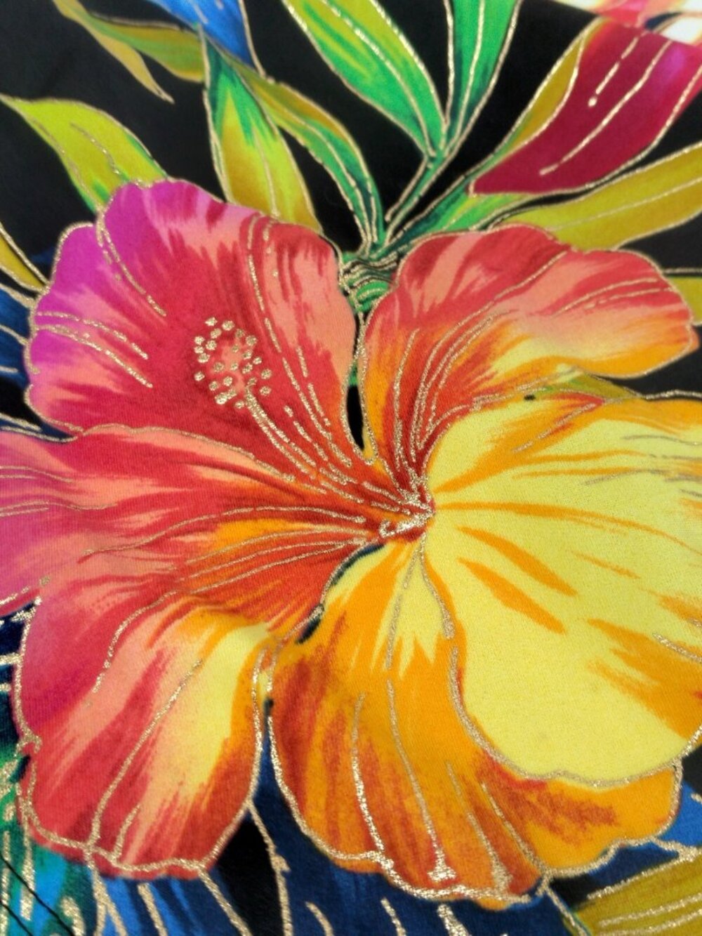 Islander Vintage Swimsuit Size 16 Faux Wrap Tropical Floral Swim Swimming - Picture 11 of 16